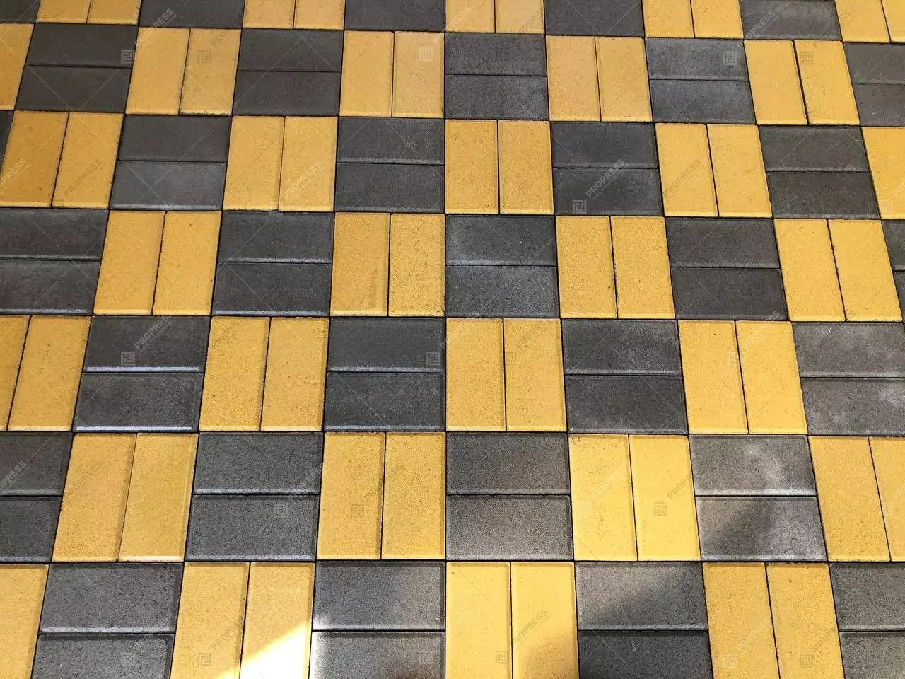 Тротуарная плитка Кирпичик Жёлтый, фактура гладкий, гранитная, мрамор, высота 40 мм, 60 мм, 80 мм-31